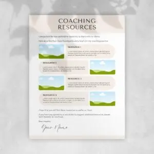 Coaching Resources