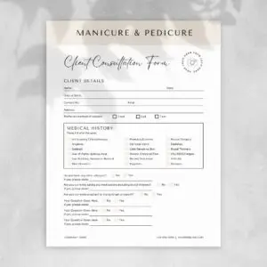 Nail Tech Forms Template
