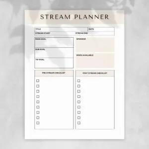 Stream Planner Templates